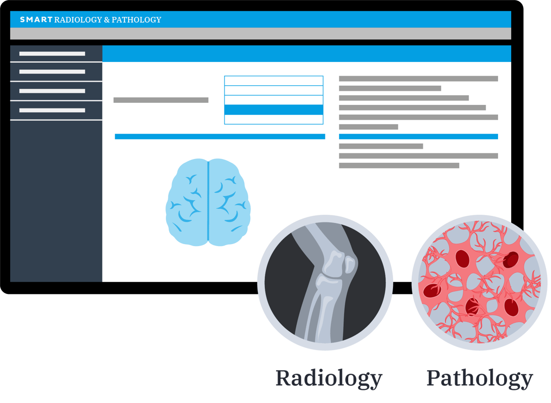 Illustration von Smart Radiology und Smart Pathology