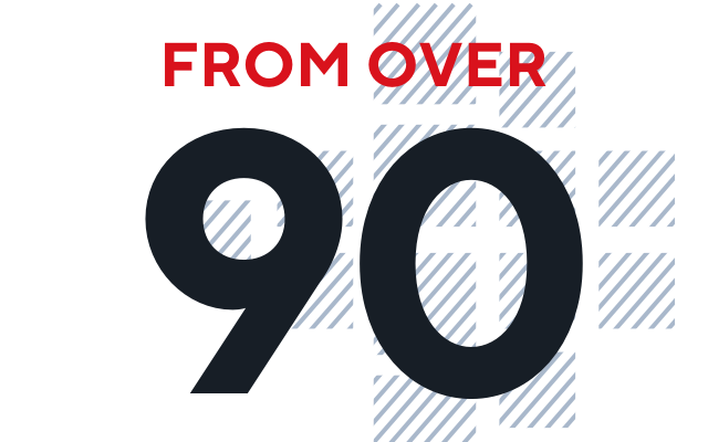 From over 90